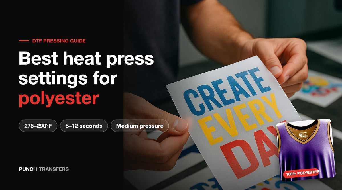 Best Heat Press Settings for Polyester: DTF Temperature, Time and Pressure